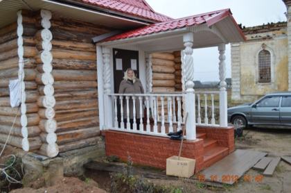 2012.11.17 Освящение и установка креста над восьмериком